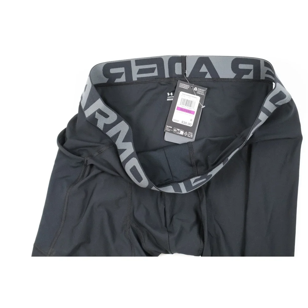 Under Armour Compression Shorts HeatGear Armour Black Solid 2XL NWT